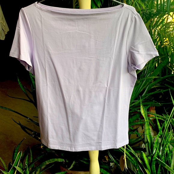 urban prairie Tops - SOFT SOFT SOFT: boatneck, stretchable lavender color tee from Australian brand